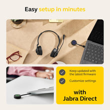 Jabra Engage 55 UC Stereo USB-C Headset, SafeTone 2.0 Hearing Protection, DECT Security Step C, Robust and Flexible USB Adapter, Black | 9559-430-111