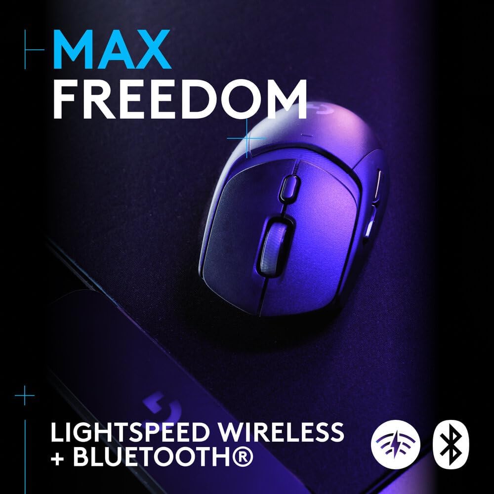 Logitech G309 LIGHTSPEED Wireless Gaming Mouse, Lightweight, LIGHTFORCE Hybrid Switches, HERO 25K Sensor, 300+ Hour Battery Life With AA Battery, 6 Programmable Buttons, PC & Mac - Black