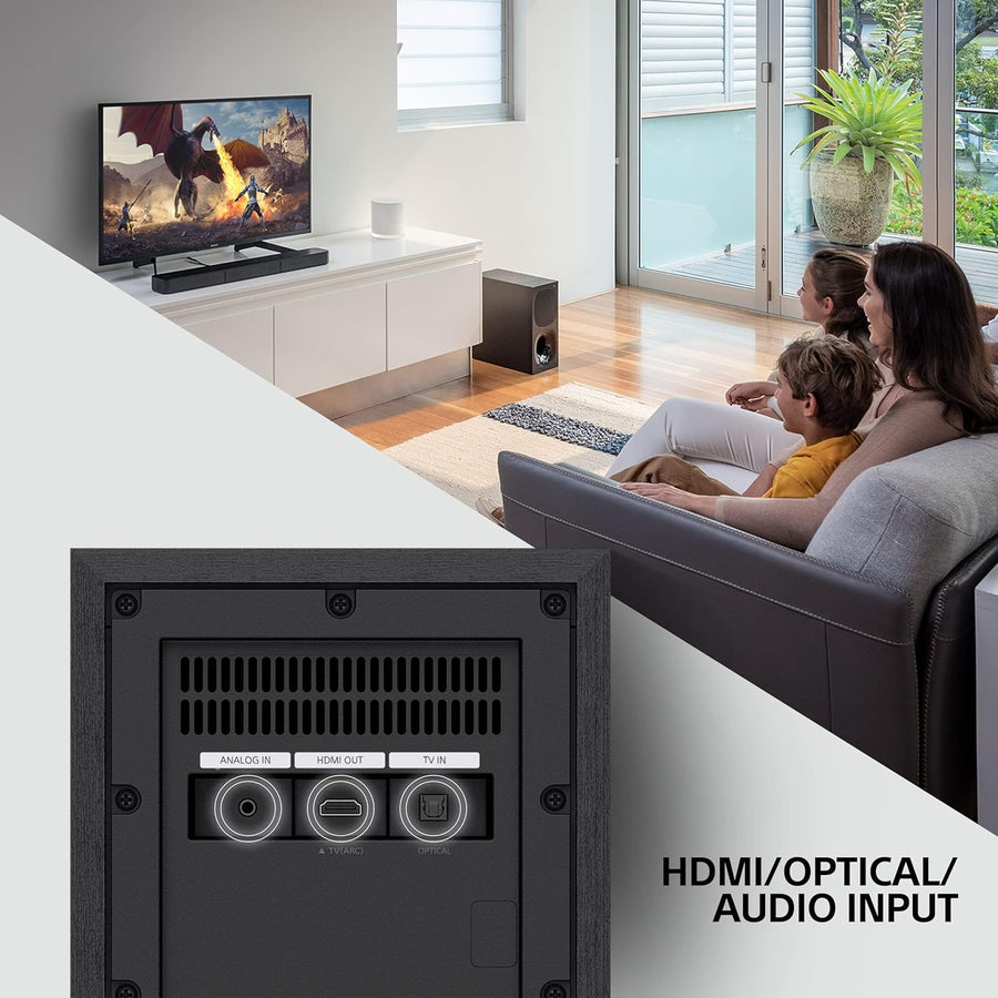 Sony HT-S20R Real 5.1ch Dolby Digital Soundbar for TV with subwoofer and Compact Rear Speakers