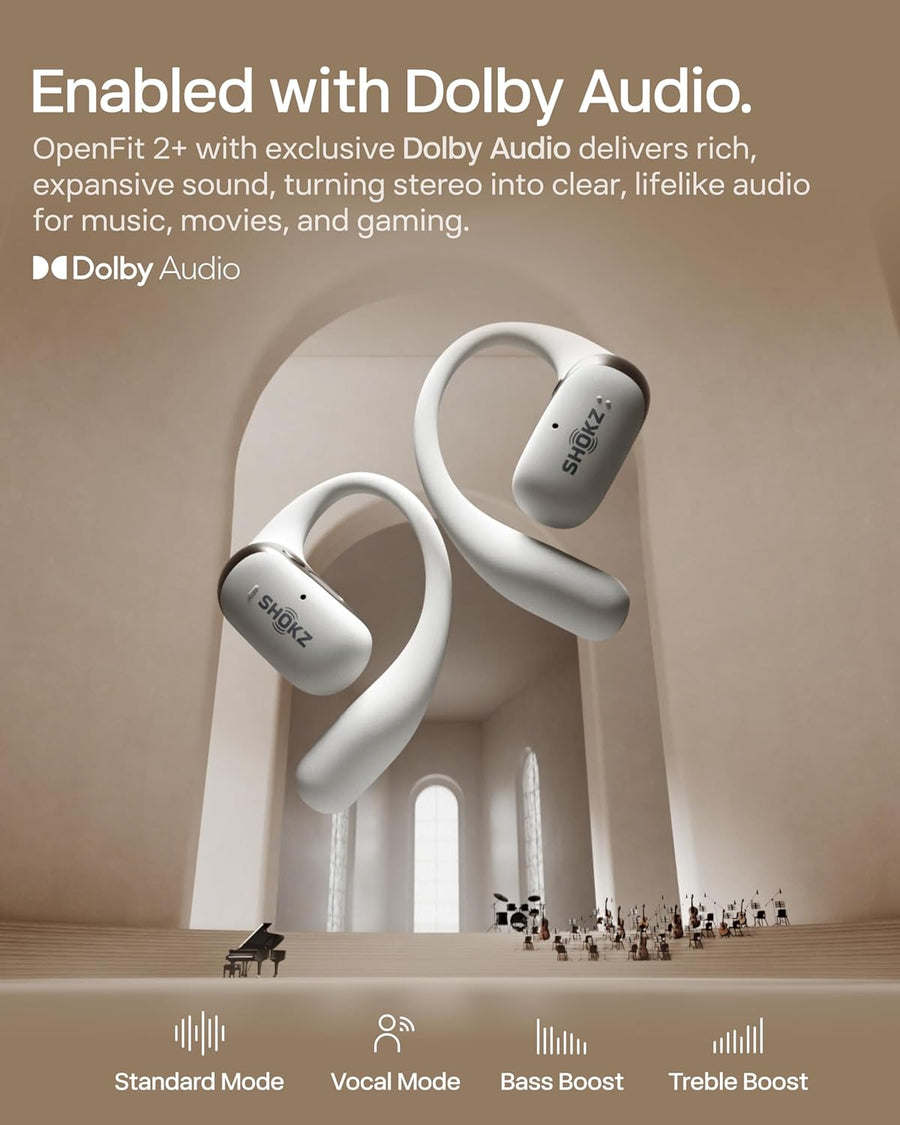 Shokz NEW OpenFit 2+ Open-Ear Headphones