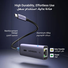 UGREEN USB C to Ethernet Adapter 2.5G, Ethernet Adapter for Laptop, Aluminum, Type C(Thunderbolt 4/3) to Rj45 Network Internet LAN, Compatible for MacBook Air/Pro, XPS, iPhone 16/Plus/Pro/Max