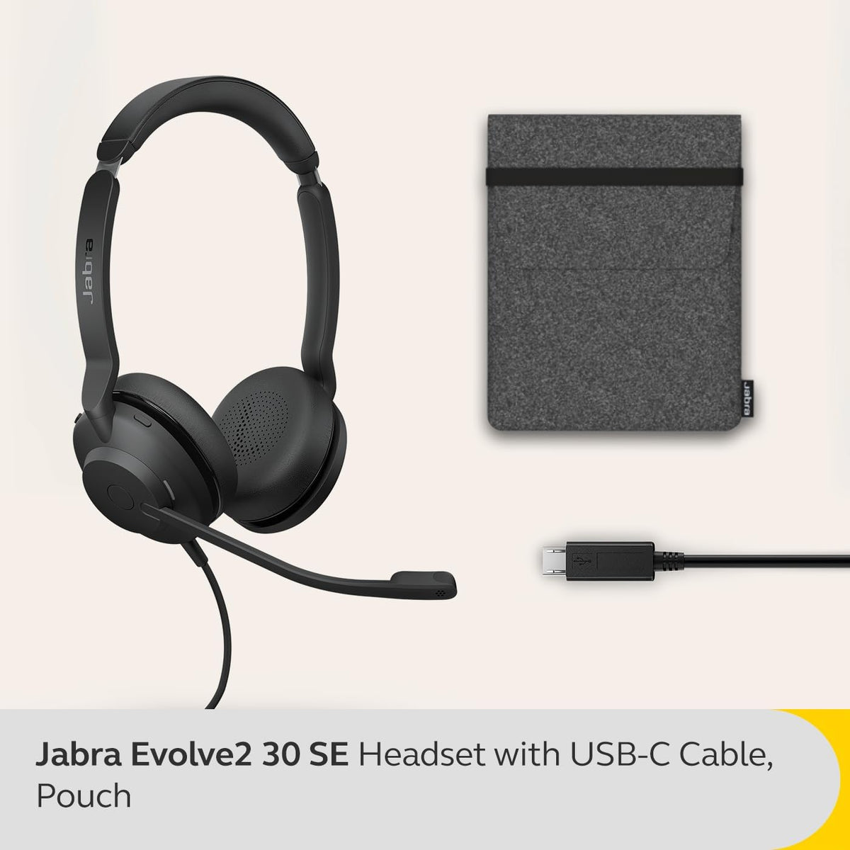 Jabra Evolve2 30 SE USB-C, MS Stereo - black