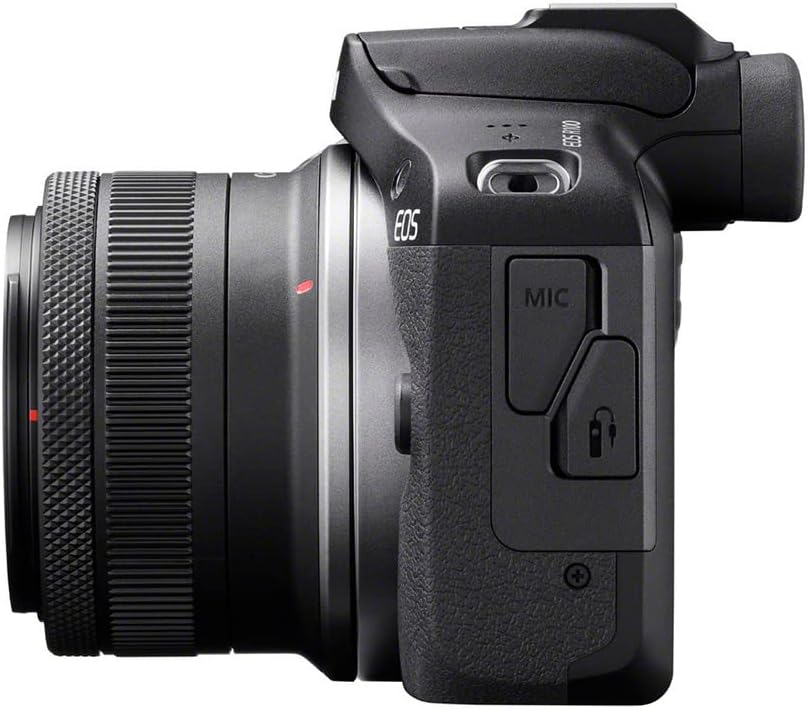 Canon EOS R100 Mirrorless Camera with RF-S 18-45mm F4.5-6.3 IS STM Lens, Black