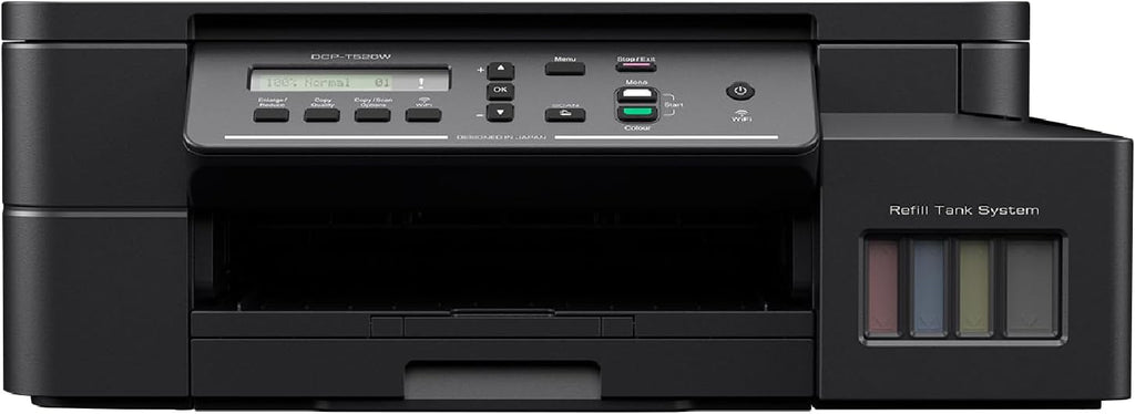 Brother Wireless All In One Ink Tank Printer, DCP-T520W, Mobile & Cloud Print And Scan, High Yield Ink Bottles