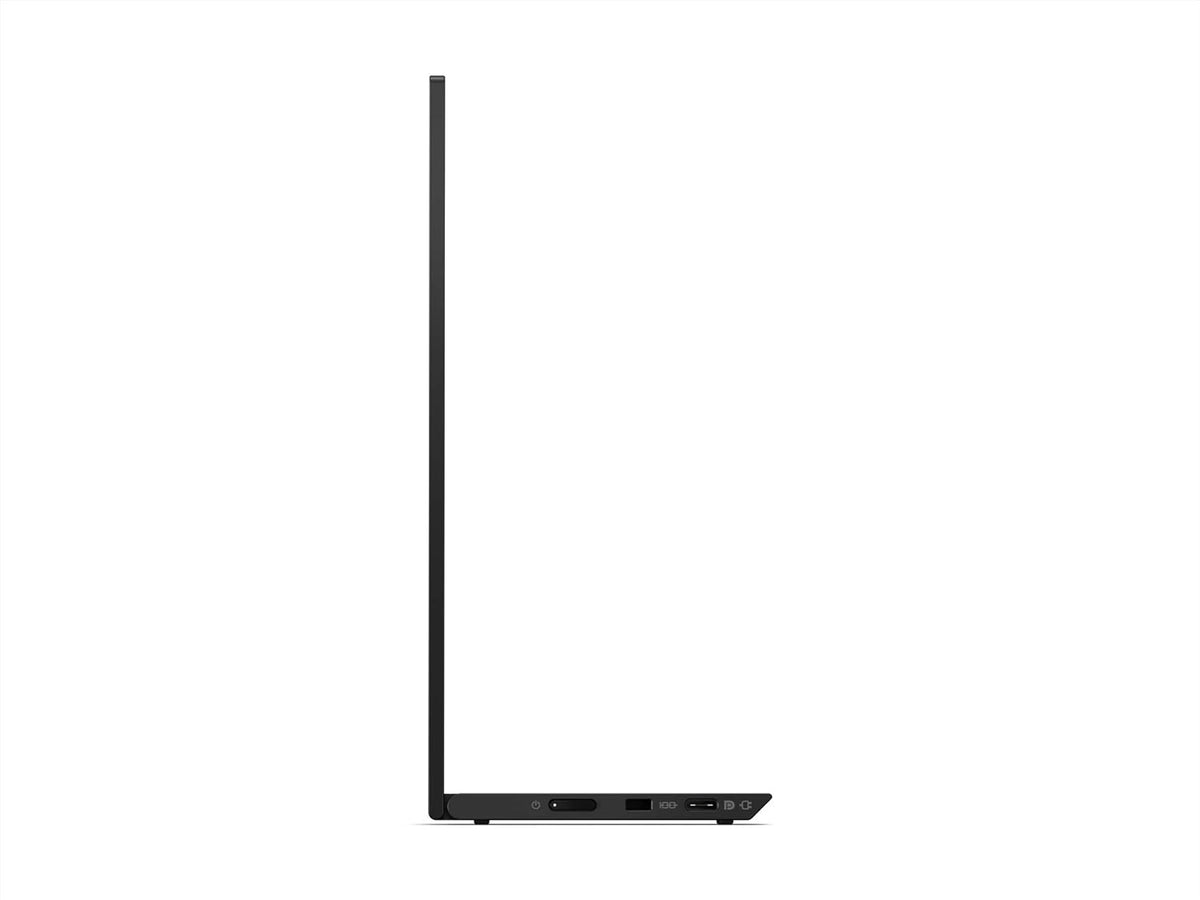 Lenovo Thinkvision M14T, 14 Inch (35.56 Cms) Fhd IPS 1920 x 1080  Monitor,Led, USB Port, 60Hz Refresh Rate,  Tilt, Height Adjust Stand (Raven Black)