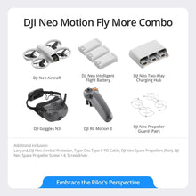 DJI Neo Motion Fly More Combo, Mini Drone with 4K UHD Camera for Adults, 135g Self Flying Drone with RC Motion 3 and 3 Batteries