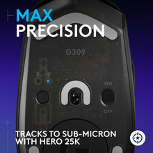 Logitech G309 LIGHTSPEED Wireless Gaming Mouse, Lightweight, LIGHTFORCE Hybrid Switches, HERO 25K Sensor, 300+ Hour Battery Life With AA Battery, 6 Programmable Buttons, PC & Mac - Black