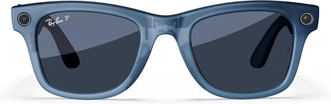Meta Ray-Ban Wayfarer 50/22/150 Matte Jeans Polar Dusty Blue, Regular RW4006
