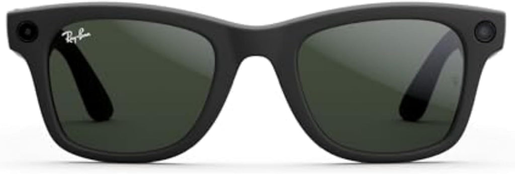 Meta Ray-Ban Wayfarer Matte Black Clear/Graphite Green Transitions RW4006 Size 50-22