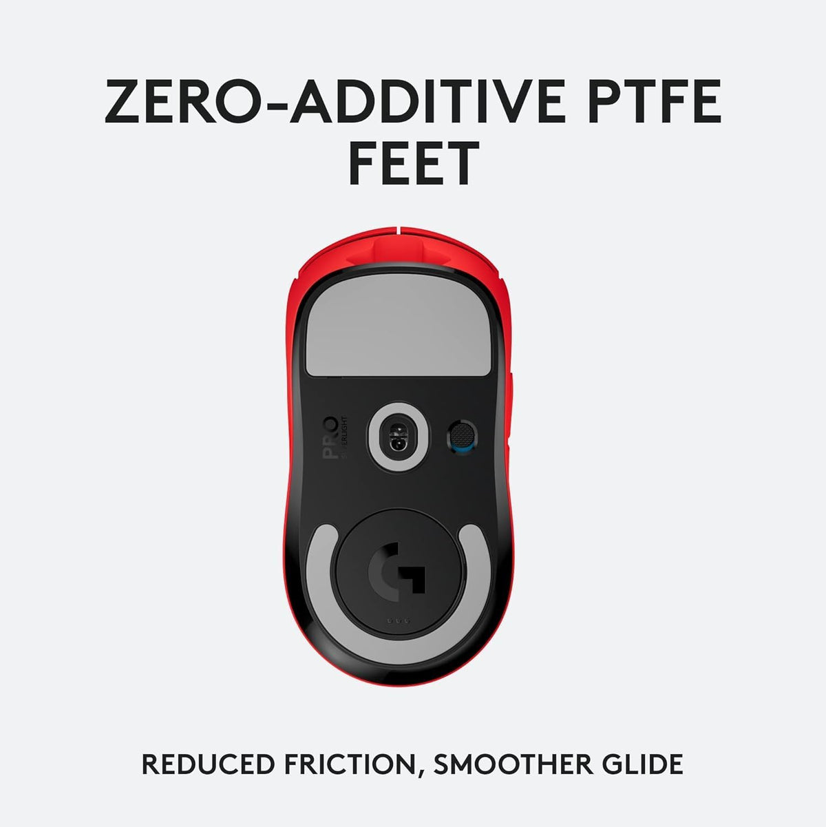 Logitech G PRO X SUPERLIGHT Wireless Gaming Mouse, Ultra Lightweight 63 g, HERO 25K Sensor, 25,600 DPI, 5 Programmable Buttons, Long Battery Life,Red