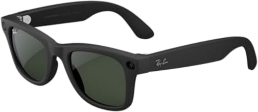 Meta Blank Square Sunglasses, Matte Black/Clear to Graphite Green Transitions, RW4008 Size 53-22