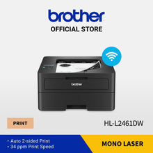 Brother Wireless Monochrome Laser Printer, HL-L2461DW, Automatic 2 Sided Print, Mobile Printing, High Speed USB, High Yield Ink Toner, Black