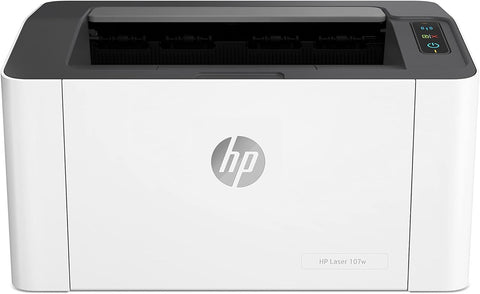 HP Laser 107A Business Printer, Up to 21 ppm Print Speed, Up to 1,200 x 1,200 DPI Resolution, 150 Sheets Capacity, Black & White Printer Output, White