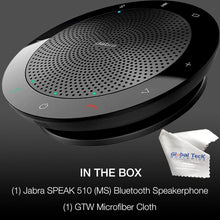 Global Teck Worldwide Jabra 510 Speak Bluetooth Speakerphone- PC, MAC, Tablet, Smartphone Compatible, MS Teams Skype Version 7510-109 - Microfiber Cloth