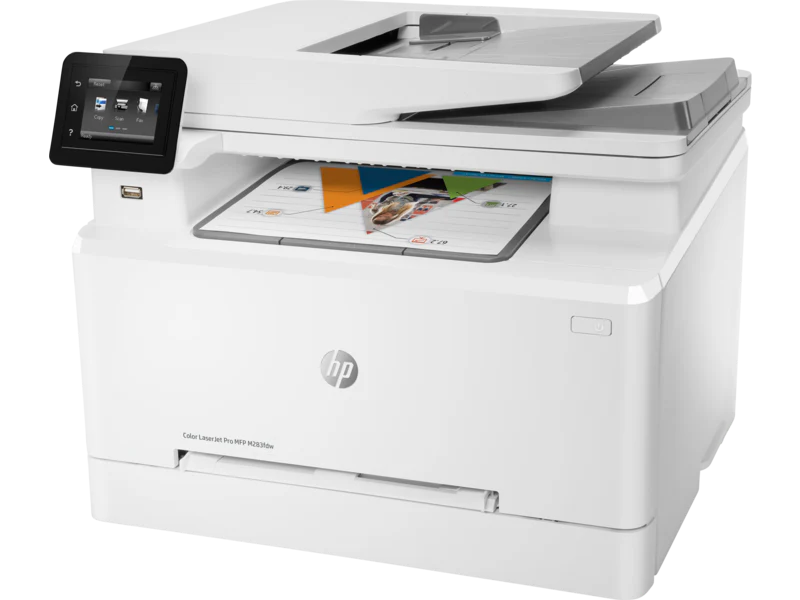 HP M283fdw Color LaserJet Pro Printer, Print, Copy, Scan, 22 ppm Print Speed, 600 x 600 dpi Resolution, 50-Page ADF for Scanning and Copying | 7KW75A