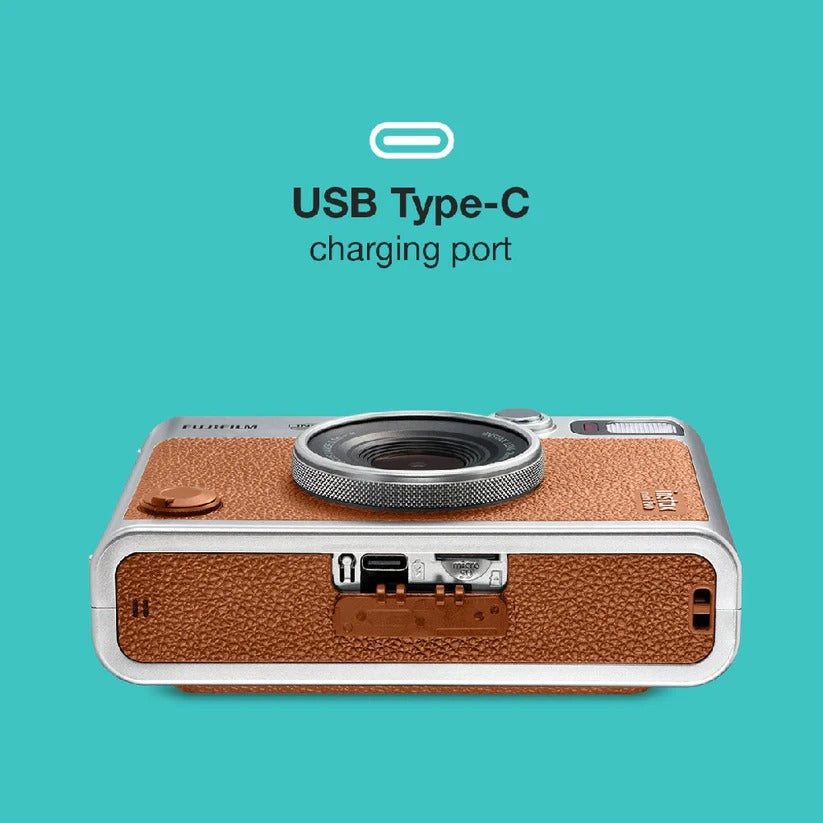 FUJIFILM INSTAX MINI EVO CAMERA BROWN