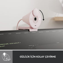 Logitech Brio 300 Full HD Webcam with Privacy Shutter, Noise Reduction Microphone, USB-C, Ceritified for Zoom, Microsoft Teams, Google Meet, Auto Light Correction - Rose