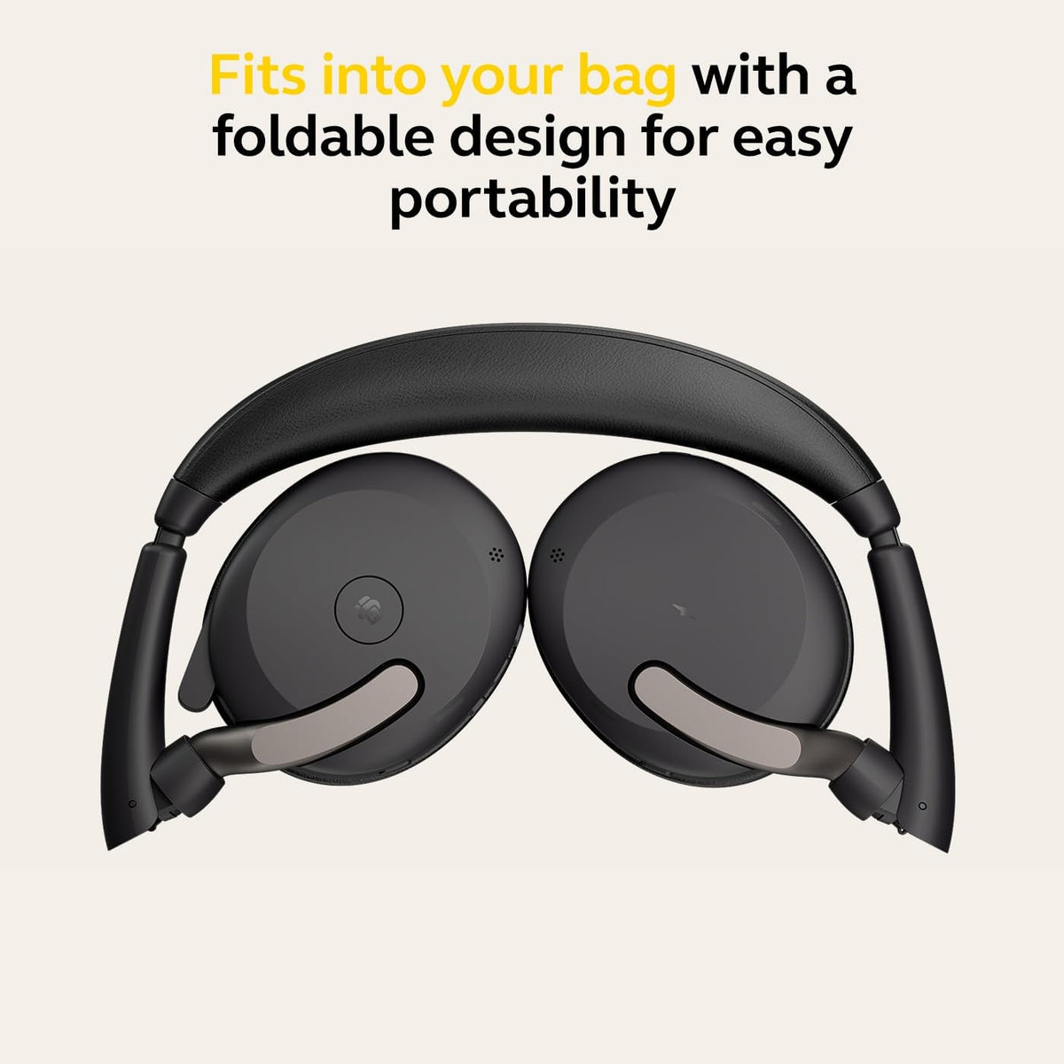 Jabra Evolve2 65 Flex - Wireless Stereo Headset with Bluetooth, Noise-cancelling Jabra ClearVoice Technology and Hybrid ANC - Certified for MS Teams - Black