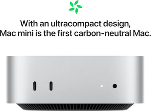 Apple 2024 Mac mini (Apple M4 chip with 10-core cpu and 10-core gpu, 16GB Unified Memory, 512GB) - Silver