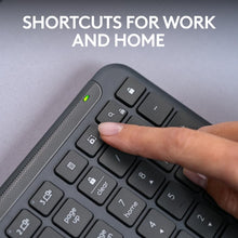 Logitech Signature Slim K950 Wireless Keyboard, Sleek Design, Switch Typing Between Devices, Quiet Typing, Bluetooth, Multi-OS, Windows, Mac, Chrome, Arabic Layout - Graphite