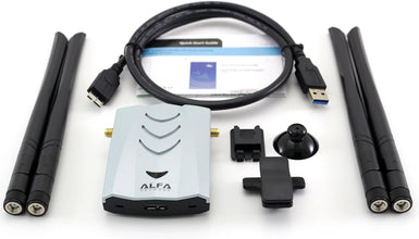 ALFA Network AC1900 WiFi Adapter - 1900 Mbps 802.11ac Long-Range Dual Band USB 3.0 Wi-Fi w/4x 5dBi External Dual-Band Antennas