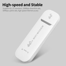 Eacam 4G LTE WiFi Modem 150Mbps Portable WiFi USB WiFi Dongle with WiFi Hotspot for Europea Asia and Africa Region(White)