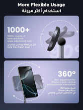 UGREEN MagFlow Qi2 Wireless Charger 15W, 2 in 1 Magsafe iPhone Charger Magnetic Stand Airpods Wireless 15W Fast Charging Station 360° Free Rotation for iPhone 16/15/14/13/series, AirPods Pro 4/3/2