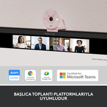 Logitech Brio 300 Full HD Webcam with Privacy Shutter, Noise Reduction Microphone, USB-C, Ceritified for Zoom, Microsoft Teams, Google Meet, Auto Light Correction - Rose