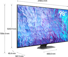 Samsung 98 Inch QLED TV, Q80C, 4K , Neural Quantum Processor, Supersize Picture Enhancer, SuperSlim Design, Smart Hub, Tizen Smart TV, QA98Q80CAUXZN (2023 - UAE Version)