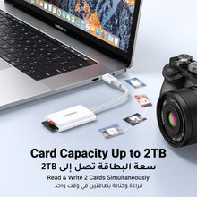 UGREEN SD Card Reader for iPhone 16/iPhone 15, 2-in-1 USB C Memory Card Adapter, 10x Faster Transfer Speed to 170MB/s, Micro SD Reader for MacBook M1, M2, iPad, Samsung, Huawei, Dell, XPS, White