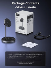 UGREEN MagFlow Qi2 Wireless Charger 15W, 2 in 1 Magsafe iPhone Charger Magnetic Stand Airpods Wireless 15W Fast Charging Station 360° Free Rotation for iPhone 16/15/14/13/series, AirPods Pro 4/3/2