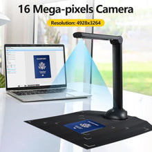 Labymos Document Camera Book Scanner A3 A4 Size with LED Fill Light HD 16 Mega-pixels High Speed Scanning Support Multi-Language OCR Software USB Port Compatible with Windows for ID Cards Passport Bo