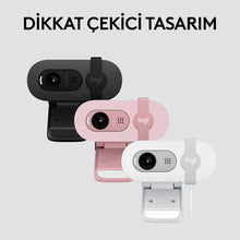 Logitech Brio 100 Full HD Webcam for Meetings and Streaming, Auto-Light Balance, Built-In Mic, Privacy Shutter, USB-A, for Microsoft Teams, Google Meet, Zoom and More - Rose