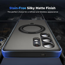 UGREEN Samsung Galaxy S25 Ultra Case MagSafe Cover, [Innovative 360° Ring Stand], [No Yellowing with iCrystal Tech], [MIL-Grade Protection], Magnetic Protective Slim Case, Black Frame with Matte Back