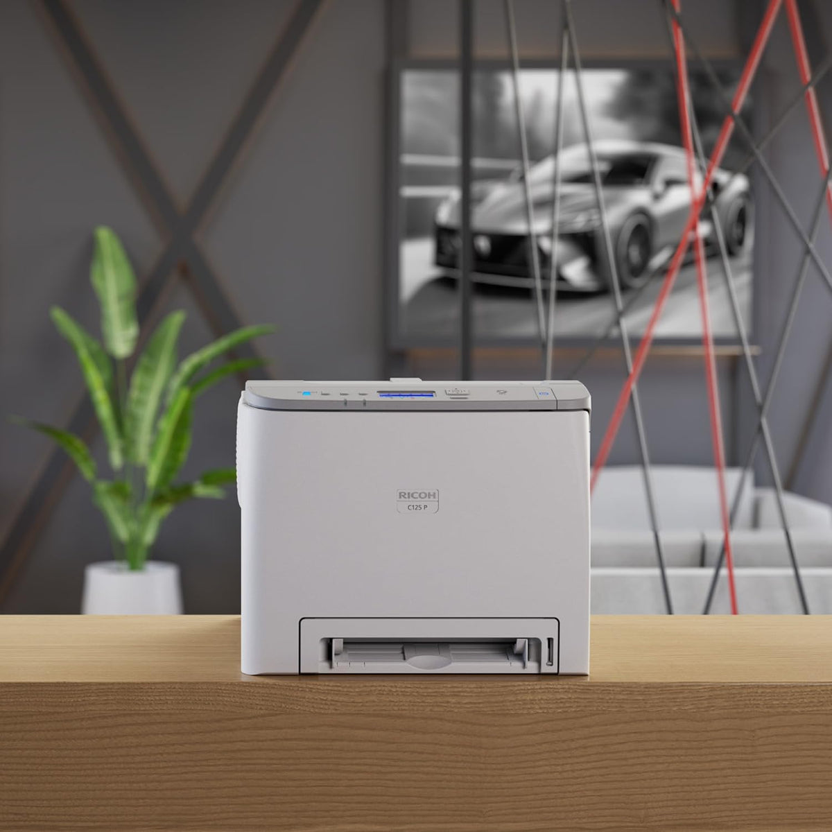 RICOH C125 P Color Laser Printer | 26ppm | Secure Wireless | Easy Change Toner | WiFi, AirPrint, Mopria, Ethernet, USB | Duplex Printing