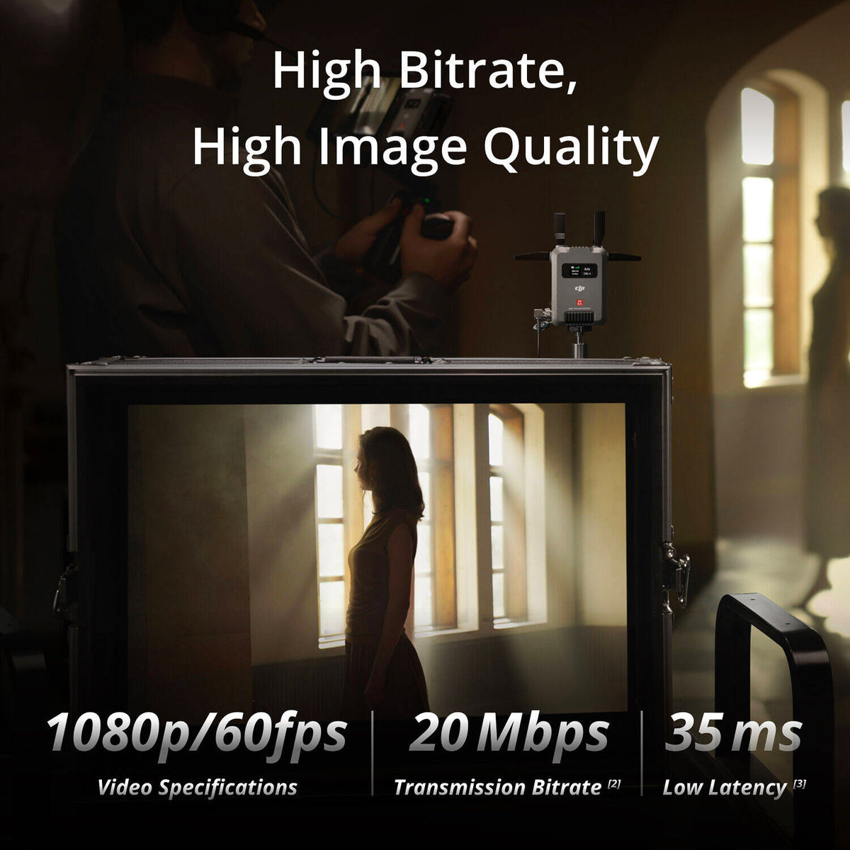 DJI SDR Transmission Combo, Long-Range Wireless System with Tri-Band SDR, 1080p60 Output, HDMI/SDI I/O, Low Latency for Broadcast, Film, and Multi-Device Monitoring | CP.RN.00000397.02
