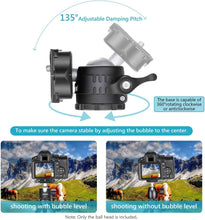 NEEWER 28mm Low-Profile Tripod Ball Head with Quick Release Plate & Bubble Level 360° Panoramic Rotation, 1/4-Inch Screw Mount, Max Load 5kg for DSLR Cameras, Tripods, Monopods, Sliders