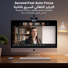 UGREEN 4K Webcam with Microphone, Built-in Privacy Cover, Autofocus Streaming Webcam, 70°FOV Computer Camera, Plug and Play USB Webcam for Online Calling/Conferencing, Zoom/Facetime/YouTube, Laptop/PC