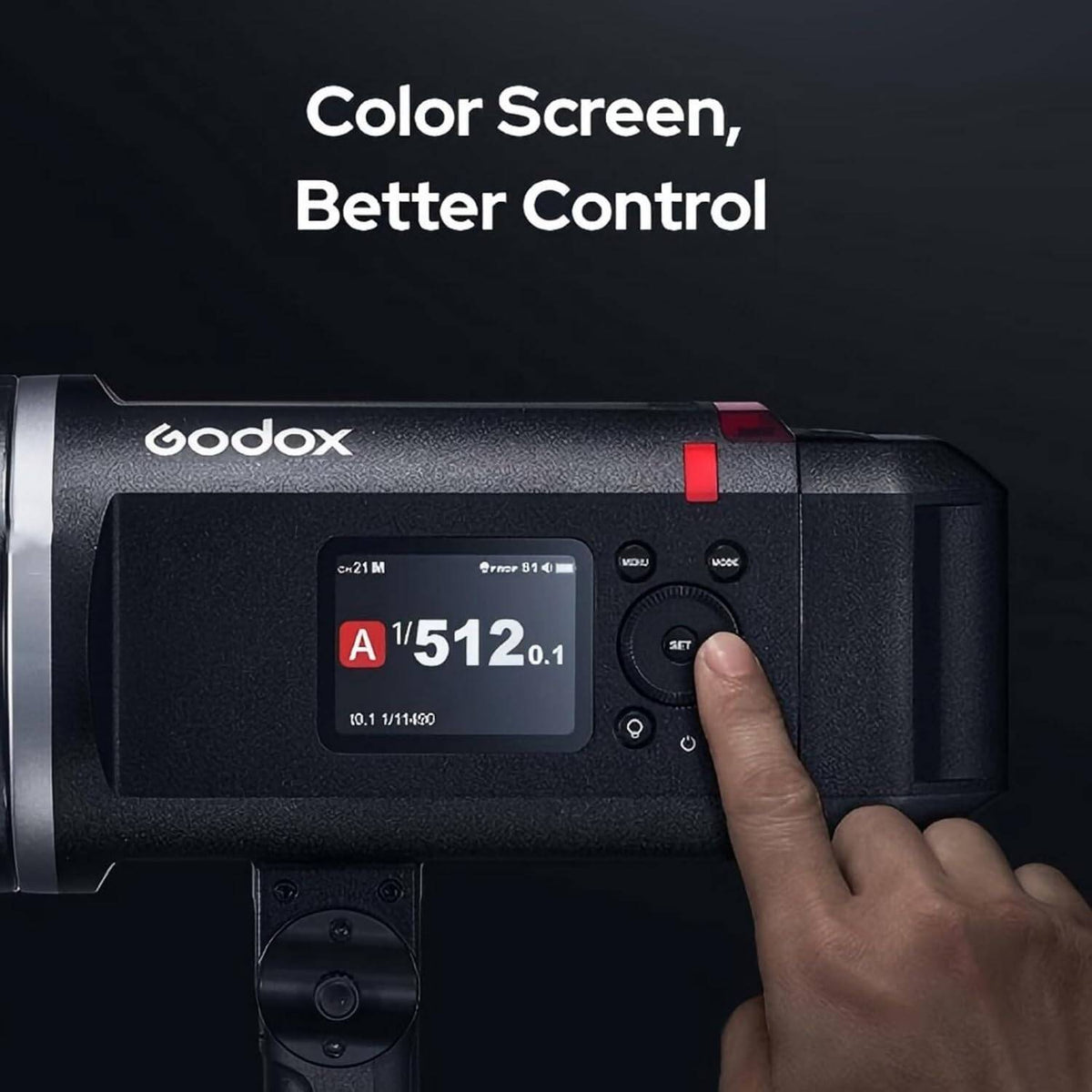 Godox AD600BMII Manual HSS Outdoor Flash, 500 Flashes at Full Load, 40W LED, Modelling Lamp, Color Coded LED Control Panels, 10.8 V/8940 mAh Li-Battery, with Bowens Mount for Various Light | AB600BMII