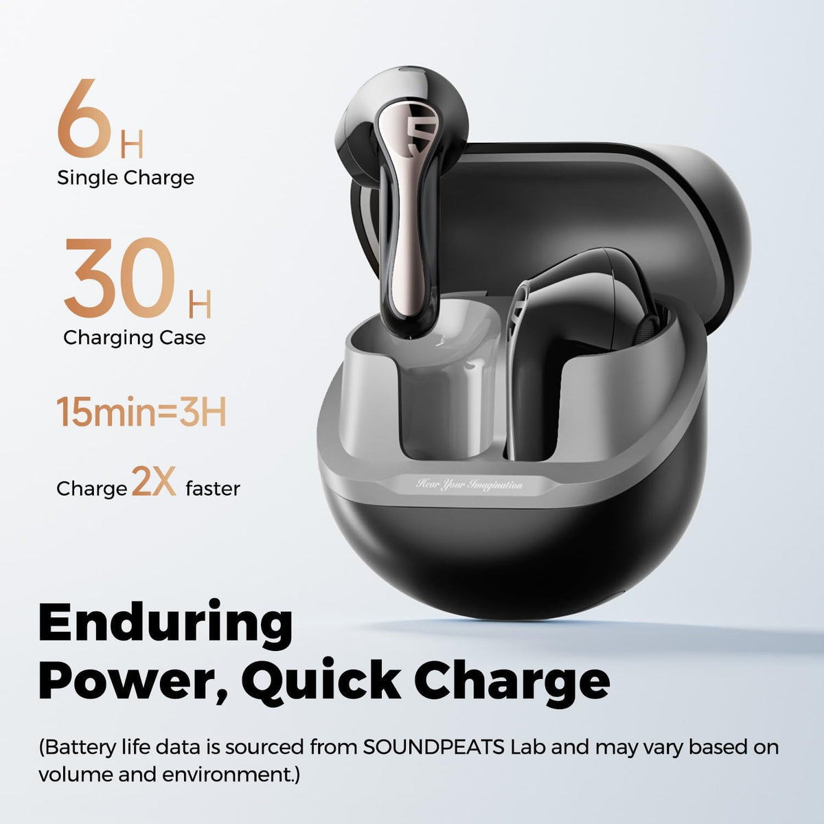 SOUNDPEATS Air5 Lite Wireless Earbuds with Hi-Res Audio, Bluetooth 5.4 Earphones, 13mm Drivers, LDAC Codec, Noise Cancelling Headphones for Calls, Stereo Sound, 30 Hrs, APP Control, Fast Charge