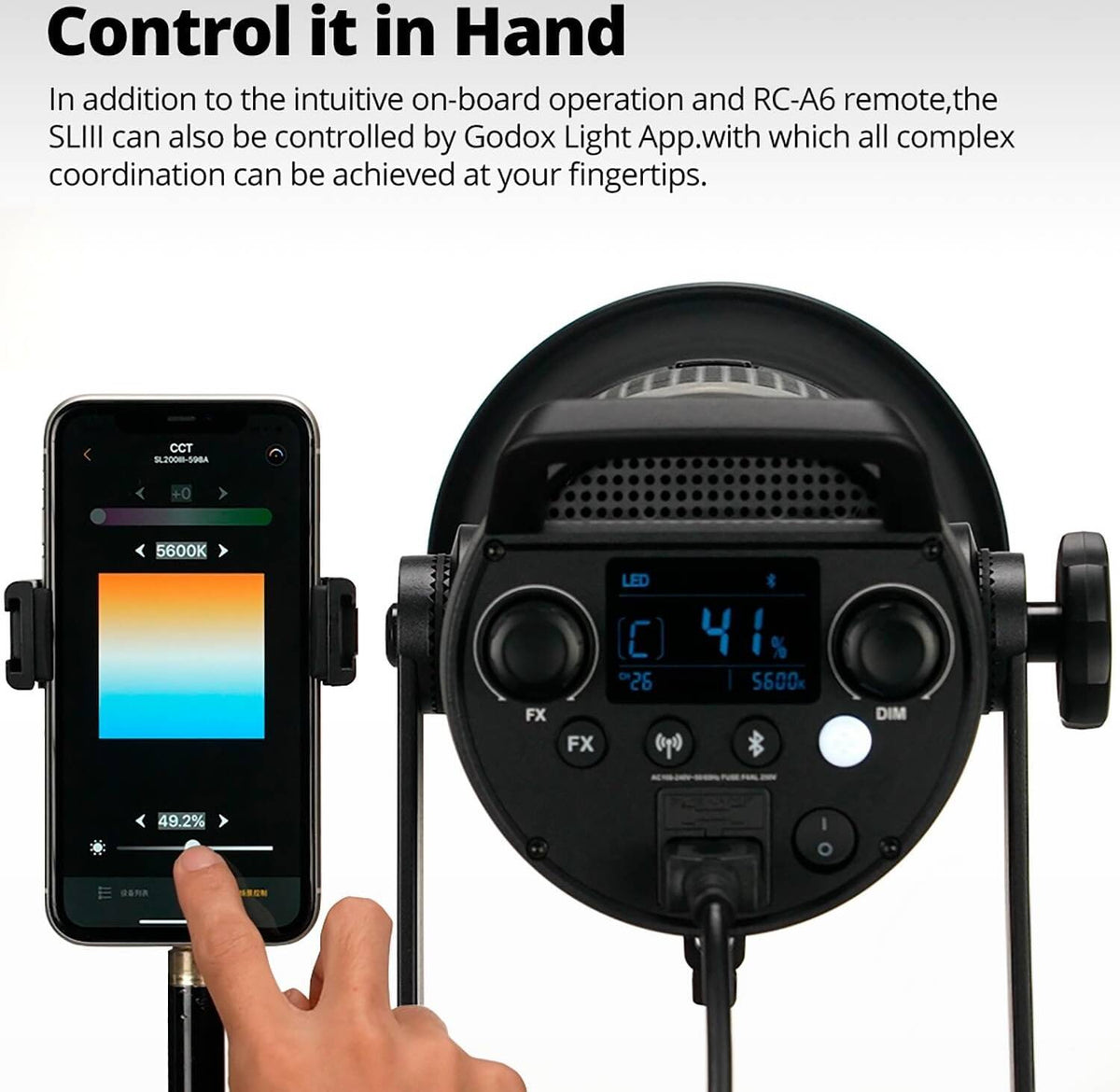 Godox SL150III SL150WIII LED Video Lamp 160W Bowens Mount Daylight Balance Wireless X System 5600K 2.4G CRI96 Photographic Interview Support App Control