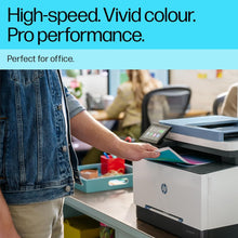 HP Color LaserJet Pro MFP 3303sdw - Print, Copy, Scan; Wireless, Two-sided printing, 250-sheet input tray; Print speed up to 25 ppm (black) and 25 ppm (color) - Blue [499M6A]