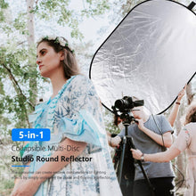 Neewer 5-in-1 professional, foldable, multi, disc, oval light reflector, 80 cm x 120 cm, 31 inches x 47 inches