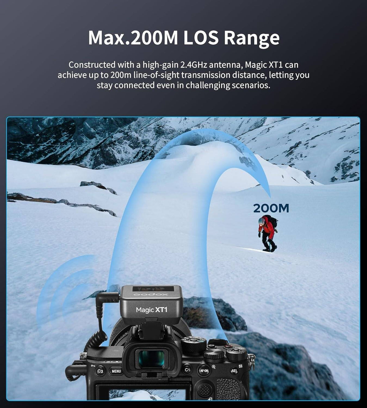 Godox Magic XT1-C 2-Person Wireless Microphone System with USB-C Adapter 2.4 GHz Lavalier Mic for Android, Cameras & Devices
