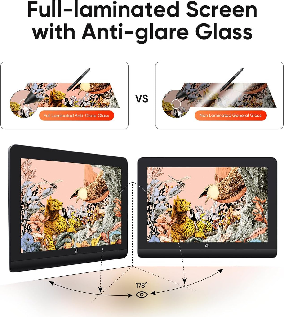 XP-PEN Artist Pro 16(Gen 2) Graphics Tablet, Digital Drawing Pad, Pen Tablet with 16 Inch QHD Screen, Monitor with Mini Direct Keyboard Shortcut, Fully Laminated with Stand, Smart X3 Pro Chip