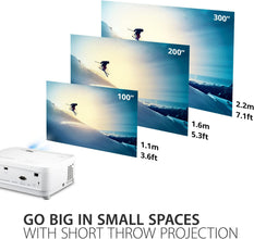 ViewSonic LS550WH, 3,000 LED Lumens WXGA LED Business/Education Short Throw Projector with 30,000 hours lifespan, 360 degree projection, Horizontal and Vertical Keystone