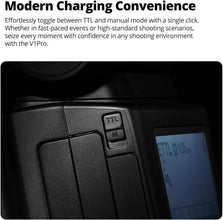 Godox V1 Pro TTL Li-ion Round Head Flash for Canon High-Speed Sync, Magnetic Modifier Mount, Black