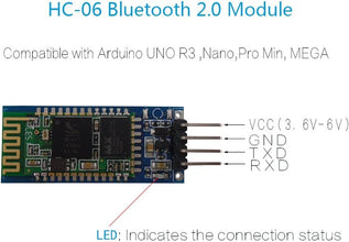 DSD TECH HC-06 Wireless Bluetooth Serial Transceiver Support Module Slave and Master Mode for Arduino + 4PIN Dupont Cable
