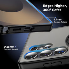 UGREEN Samsung Galaxy S25 Ultra Case MagSafe Cover, [Innovative 360° Ring Stand], [No Yellowing with iCrystal Tech], [MIL-Grade Protection], Magnetic Protective Slim Case, Black Frame with Matte Back