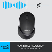 Logitech M330 Silent Plus Wireless Mouse, 2-Year Battery Life, Compatible With Pc, Mac, Laptop, Chromebook - Black